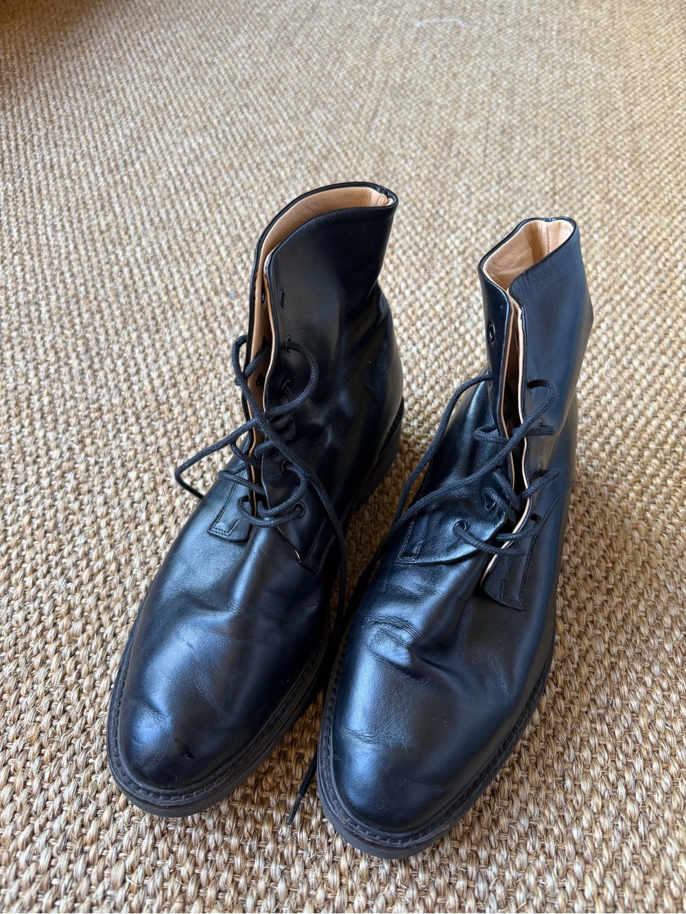 Dear Frances leather lace up combat boot. 39.5